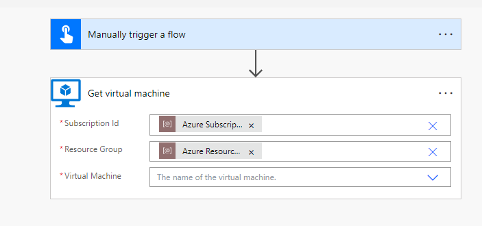 Get virtual machine action in Power Automate